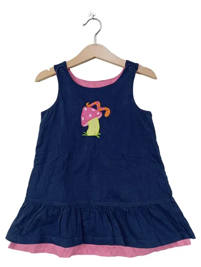 Sigikid Latzkleid Mädchen 98 Tiermotive Blau Baumwolle Applikation