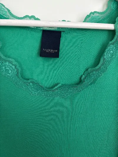 LUXZUZ ONE TWO Damen Top Baumwolle Spitze Ärmellos Sommer Gr. 44/XXL