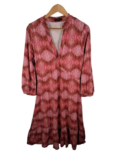 IchJane Sommerkleid Damen Gr. L Rosa Bohemian Muster Viskose