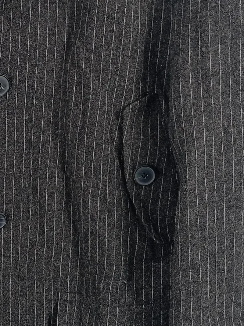 BOGIE Herren Blazer Nadelstreifen Grau Wolle Gr. 48 Business Klassisch 3