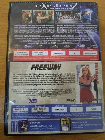eXistenZ + Freeway DVD Doppelpack Jude Law Jennifer Jason Leigh FSK 16