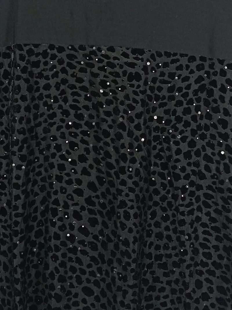 Bexleys Woman Damen Top Gr. 42/XL Schwarz Pailletten Elegant Party Tierdruck 2