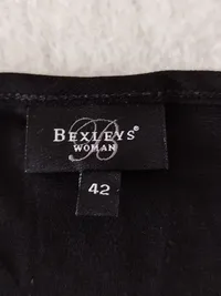 Bexleys Woman Damen Top Gr. 42/XL Schwarz Pailletten Elegant Party Tierdruck 4