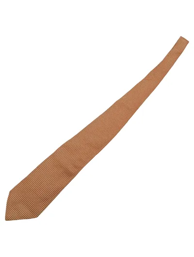 JOOP! Krawatte Herren Seide Orange Strukturmuster Business Elegant 146cm