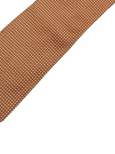 JOOP! Krawatte Herren Seide Orange Strukturmuster Business Elegant 146cm