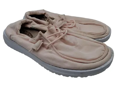 HEYDUDE Wendy Slub Canvas Damen Slipper Rosa Gr. 37 Mokassins