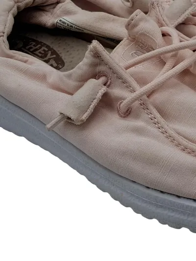 HEYDUDE Wendy Slub Canvas Damen Slipper Rosa Gr. 37 Mokassins