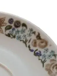 Arzberg Unterteller Porzellan Vintage Blumenmuster Mehrfarbig 18 cm