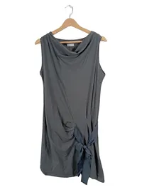Brunello Cucinelli Damen Top Seide Grau Gr. S Elegant Schleife 1