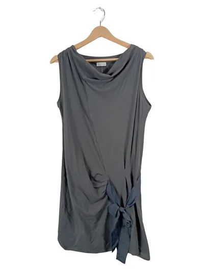Brunello Cucinelli Damen Top Seide Grau Gr. S Elegant Schleife