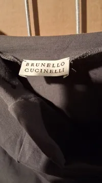 Brunello Cucinelli Damen Top Seide Grau Gr. S Elegant Schleife 4