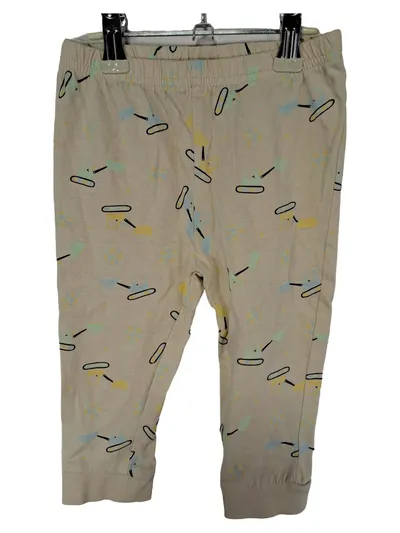 ORSOLINO Baby Jogginghose Gr. 80 Beige Muster 9-12 Monate Baumwolle