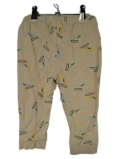 ORSOLINO Baby Jogginghose Gr. 80 Beige Muster 9-12 Monate Baumwolle