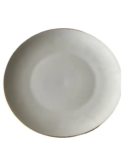 KPM Berlin Porzellan Essteller Klassisch Uni Weiß 20 cm