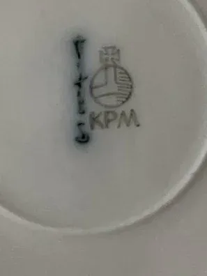 KPM Berlin Porzellan Essteller Klassisch Uni Weiß 20 cm