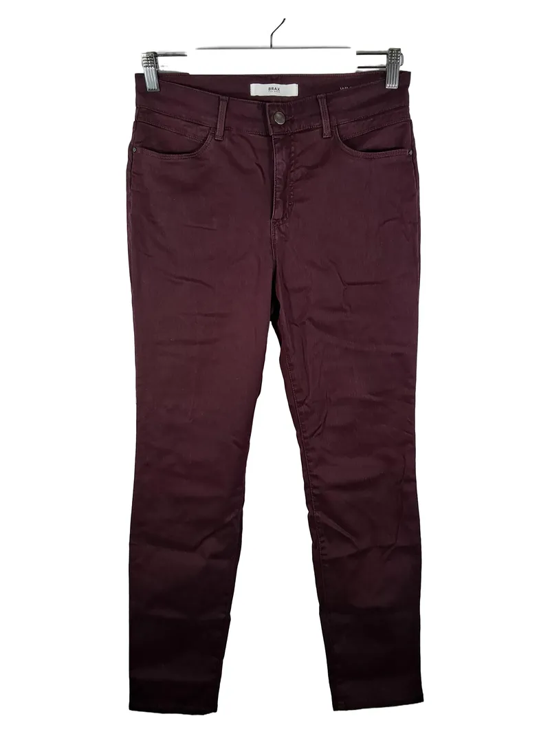 BRAX Shakira Damen Stoffhose Gr. 38 W29 Bordeaux Skinny Fit 1
