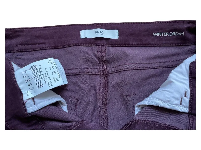 BRAX Shakira Damen Stoffhose Gr. 38 W29 Bordeaux Skinny Fit 2