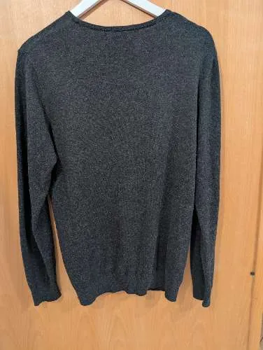 Smog Pullover Herren Grau Meliert Baumwolle Basic Gr. S