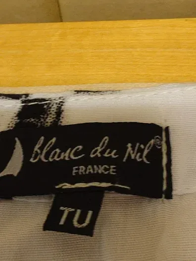 Blanc du Nil Strickjacke 3/4 Arm Damen Gr. 38 M Weiß Abstrakt Casual Viskose 5