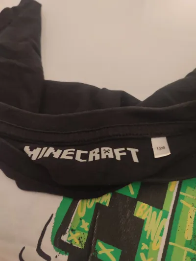 Minecraft Fanshirt Creeper Kinder T-Shirt Gr. 128 Schwarz Grau Grün