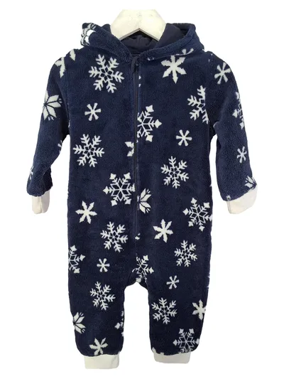 bonprix collection Baby Schneeanzug Overall Schneeflocken Blau Gr. 80/86