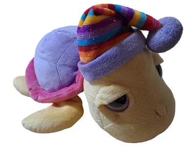 Sunkid Plüschtier Schildkröte mit bunter Regenbogen Mütze Kuscheltier