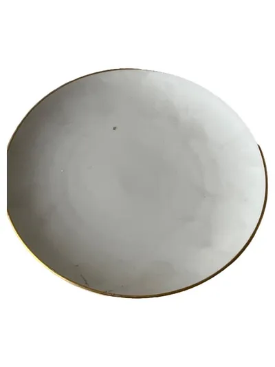 KPM Berlin Essteller Porzellan Weiß Klassisch 17 cm Goldrand Gebraucht
