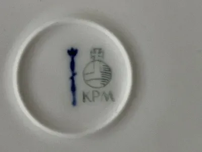 KPM Berlin Essteller Porzellan Weiß Klassisch 17 cm Goldrand Gebraucht
