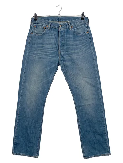 Levi's 501 Herren Jeans Regular Fit Blau W34/L32 Denim Hose