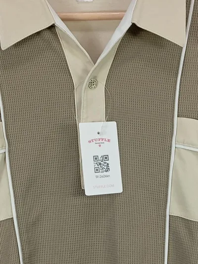 Hajo Herren Poloshirt Klassisch Strukturmuster Beige Baumwolle Gr. 56 XL