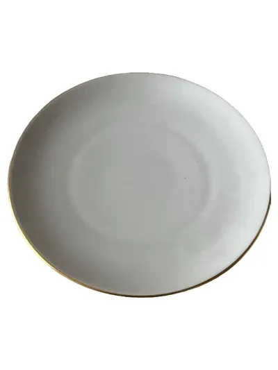 KPM Berlin Unterteller Porzellan Weiß Goldrand 17 cm