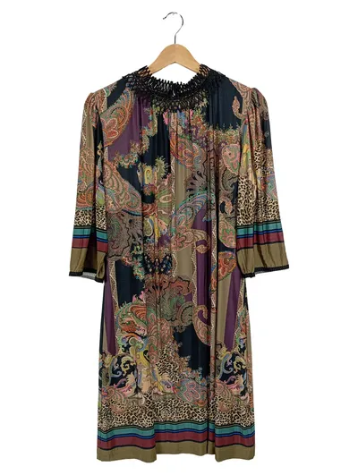 Ana Alcazar Tunikakleid Paisley Gr. 44/XXL Viskose Bohemian Midikleid