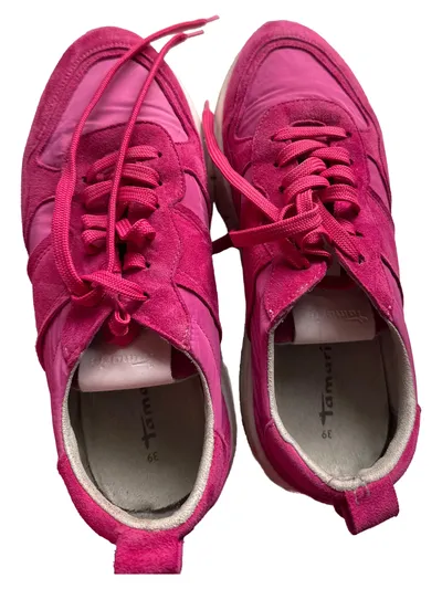 Tamaris Damen Sneaker Low Pink Gr. 39 Wildleder Textil Sportlich
