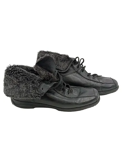 Rieker Damen Stiefel Gr. 42 Schwarz Leder Gefüttert Winterstiefel