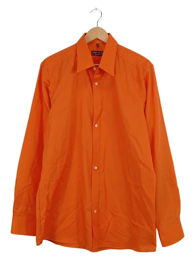 MARVELIS Body Fit Herrenhemd Langarm Orange Gr. 44 Business Hemd