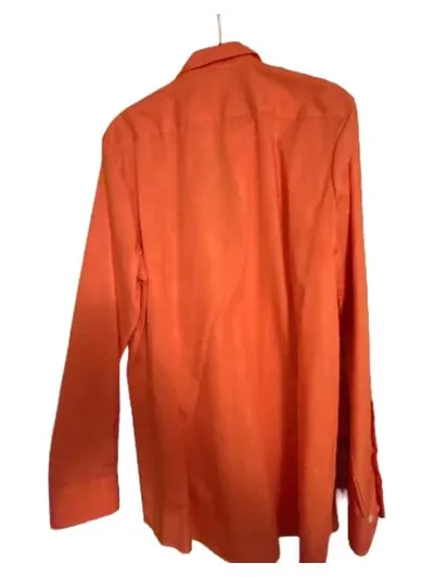 MARVELIS Body Fit Herrenhemd Langarm Orange Gr. 44 Business Hemd