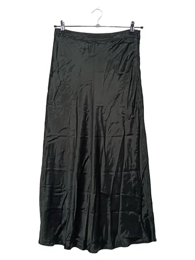 Rino & Pelle Damen Faltenrock Maxirock 92cm Grau Gr. 38 Viskose Elegant