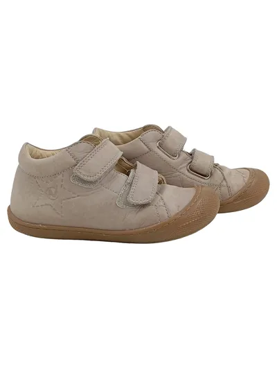 Naturino Sneaker Low Kinder Leder Klettverschluss Beige Gr. 25