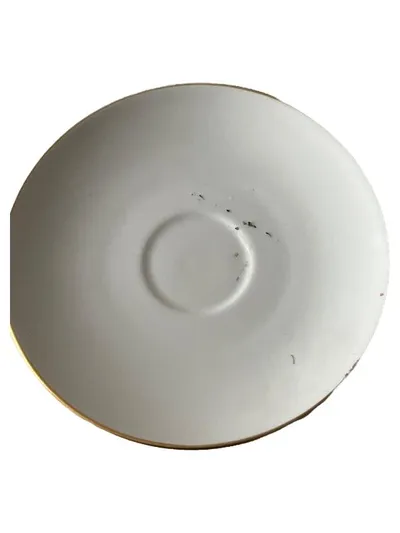 KPM Berlin Untertasse Porzellan Klassisch Uni Weiß 15 cm