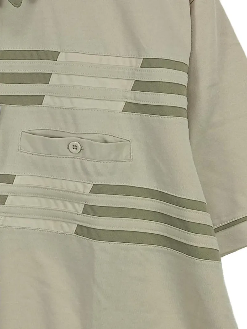 Catamaran Herren Poloshirt Gr. XL Beige Gestreift Klassisch Baumwolle Kurzarm 3