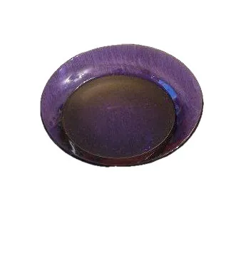 Leonardo Glas Untersetzer rund 10 cm Lila Modern Uni