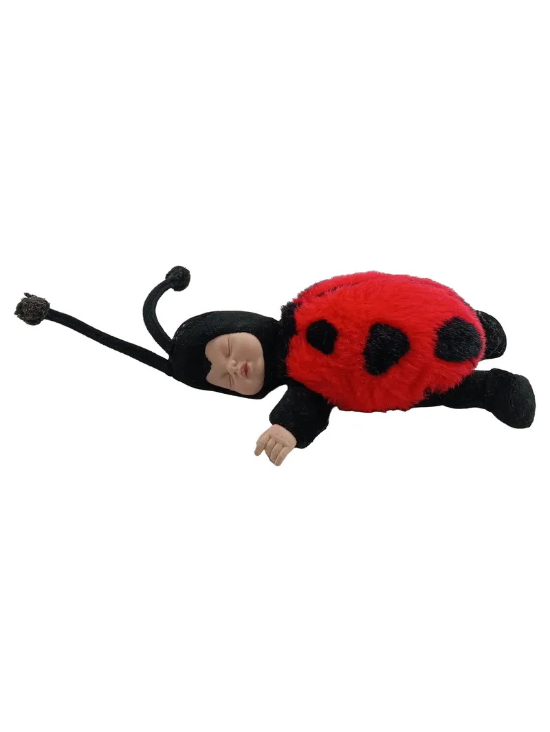Anne Geddes Plüschtier Marienkäfer Baby Puppe Kuscheltier Rot Schwarz 2