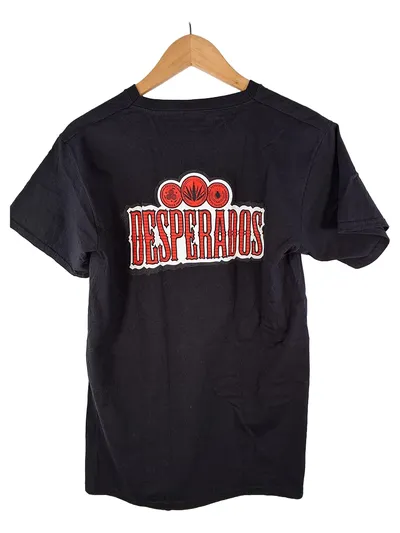 Fruit of the Loom Fanshirt Herren Logo T-Shirt V-Ausschnitt Schwarz M