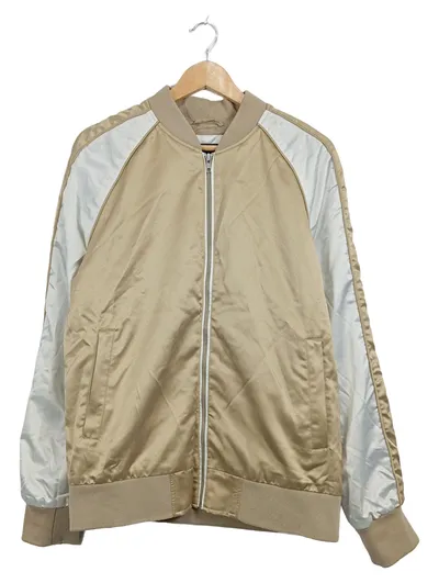 Urban Classics Bomberjacke Herren Gr. M Beige Weiß Streetwear Bomber