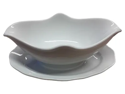Hutschenreuther Sauciere Porzellan Weiß Klassisch Uni 21 cm