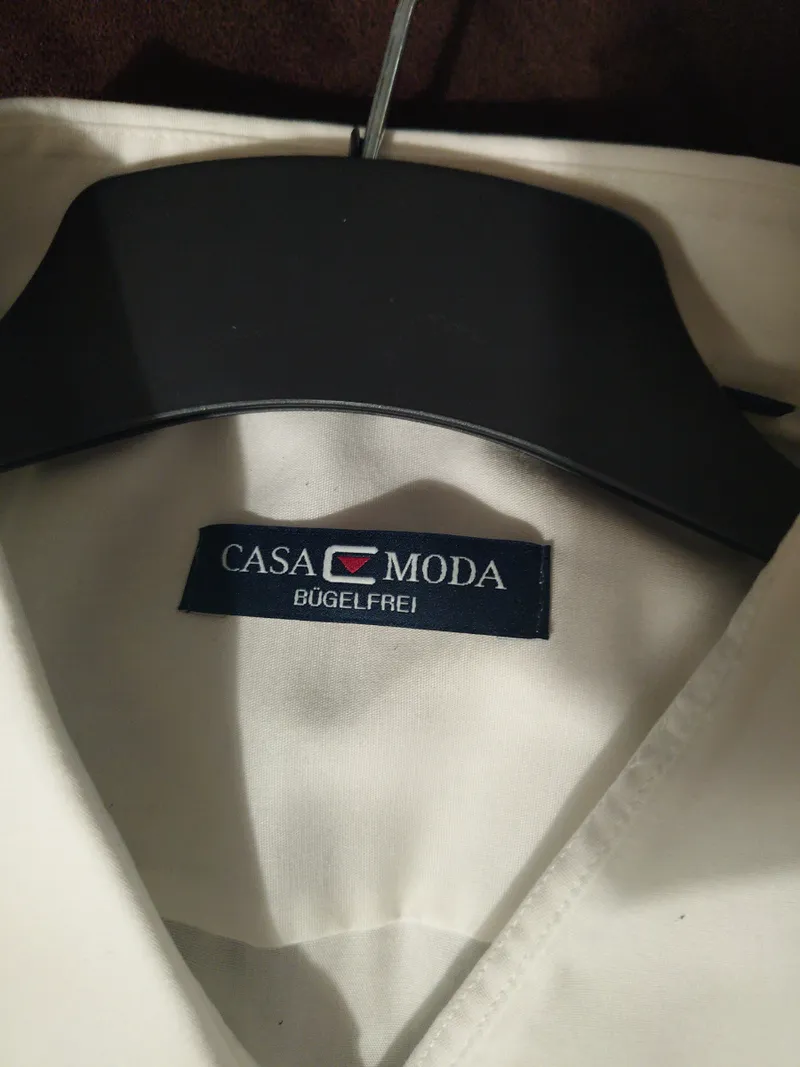 CASAMODA Herren Business Hemd Langarm Weiß Bügelfrei Gr. 49/50 Baumwolle 2