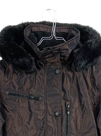 Wellensteyn Damen Winterjacke Parka Fellkapuze Braun Gr. S/36