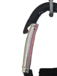 ALE-HOP Schlüsselanhänger Karabiner Herz Form cute Aufnäher Schwarz 4