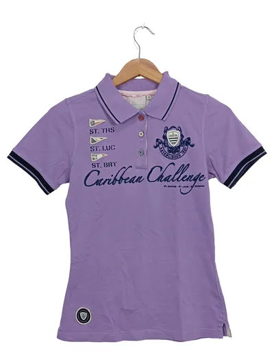 Gaastra Damen Poloshirt Lila Gr. S Kurzarm Baumwolle Maritim Freizeit