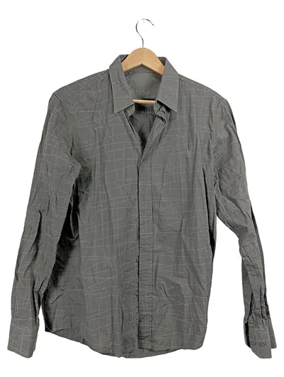 Desigual Herren Freizeithemd Gr. M Grau Geometrisch Baumwolle